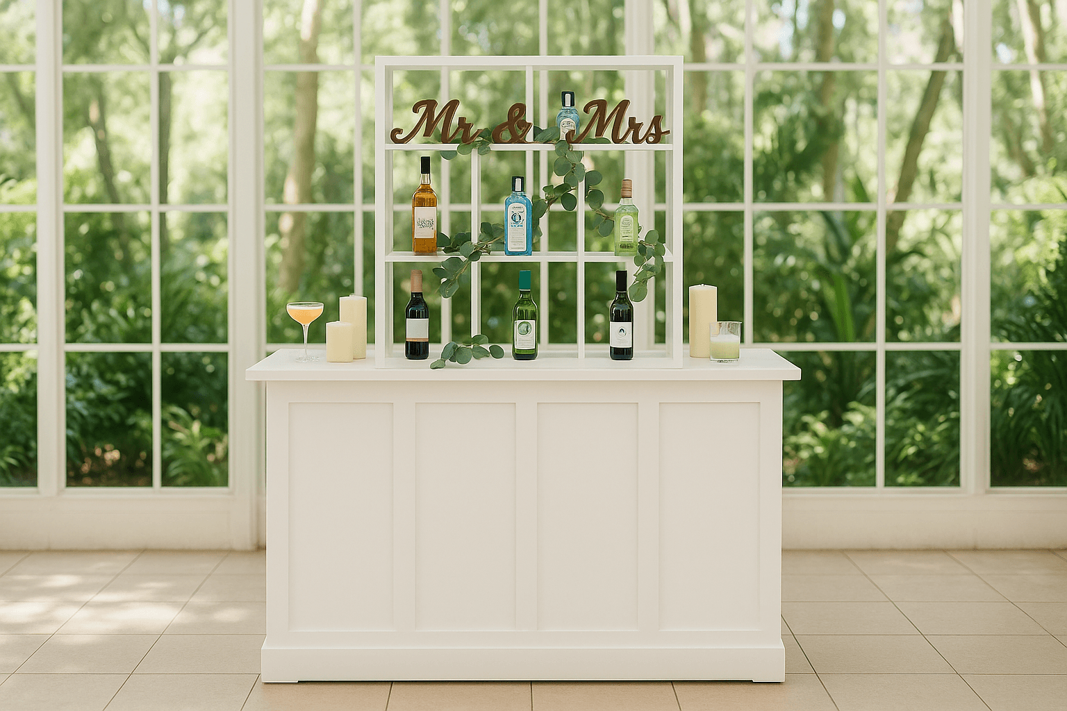 Cubed back bar